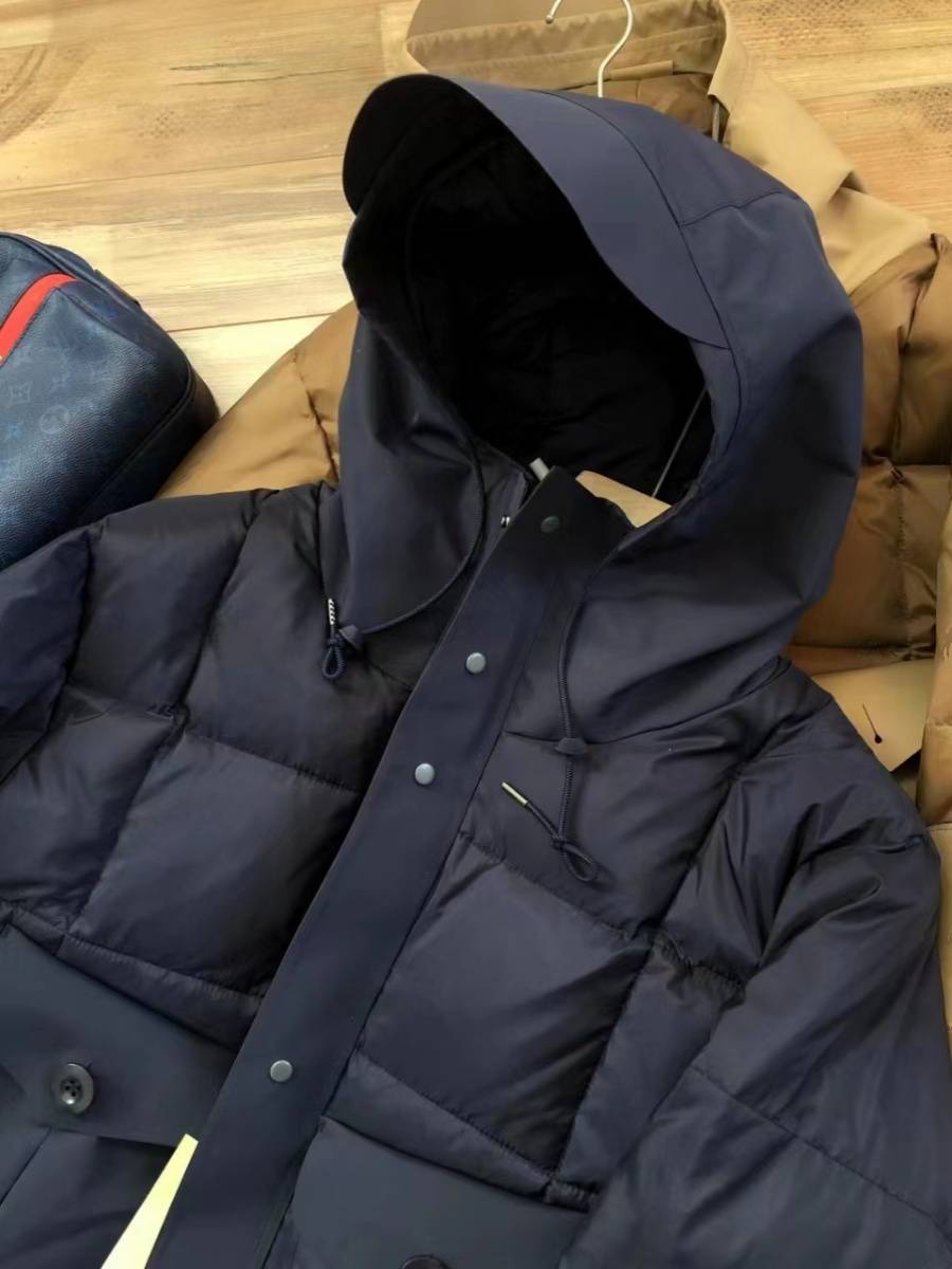 White duck down, cold resistance, windproof, fluffy, warm and warm multiplayer city function men's hooded down jacket