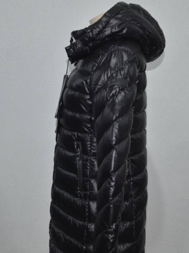 Sanjiao commuting nylon medium long model can take off the hat down jacket