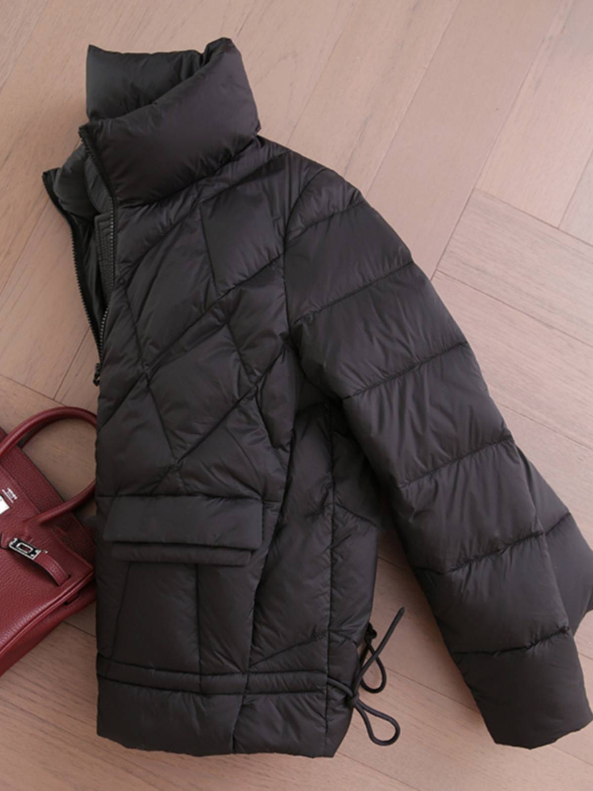 The full score of the original single winter is standard!Short -end collar duck down jacket jacket winter 2023 new model
