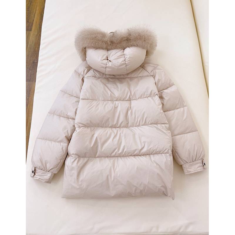 2023 Winter new big hair thickened, hooded loose and loose meat down jacket female yuan