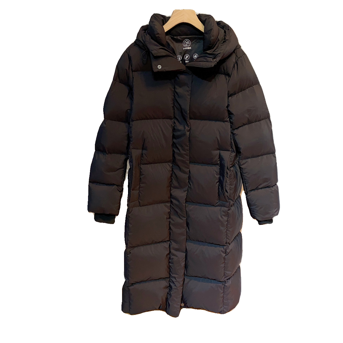 Not afraid of minus 30 degrees!Giant high quality 95 white duck down medium long knee overplay down jacket winter female