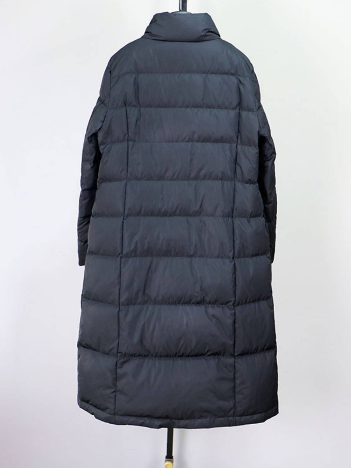 2023 White goose down jacket medium and long women's zipper minimalist large size women's commute winter loose and thin