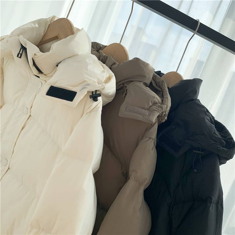 5000+ tripod 90 white goose velvet fluffy and thick coat female hooded down jacket autumn and winter new models