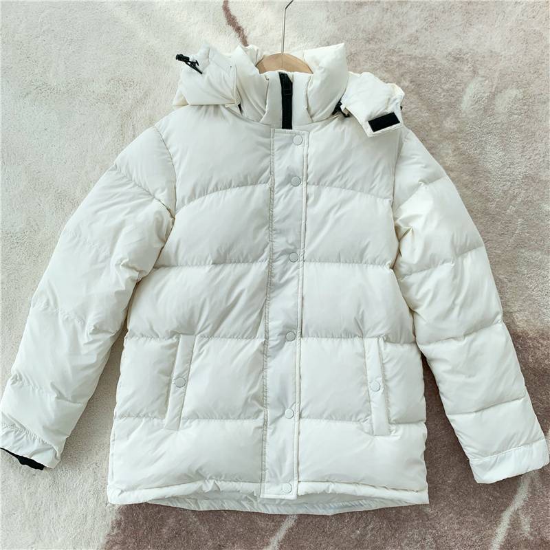 5000+ tripod 90 white goose velvet fluffy and thick coat female hooded down jacket autumn and winter new models