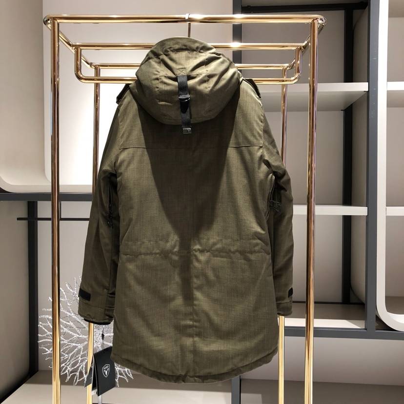 NOBIS thickened warm down jacket mid -length male jacket gray black army green
