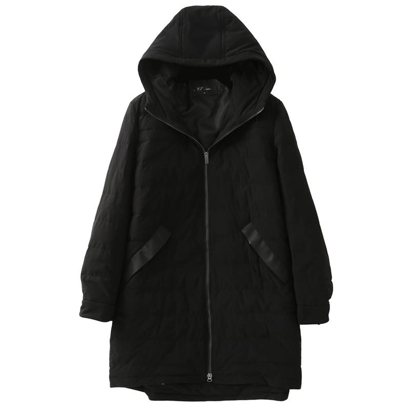 European and American single -trend men's down jackets in winter new hooded recreation, leisure versatile mid -length down jacket