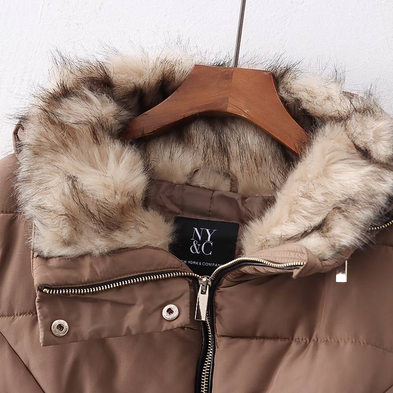 The hooded stand -up collar cotton coat cotton coat lacks autumn autumn