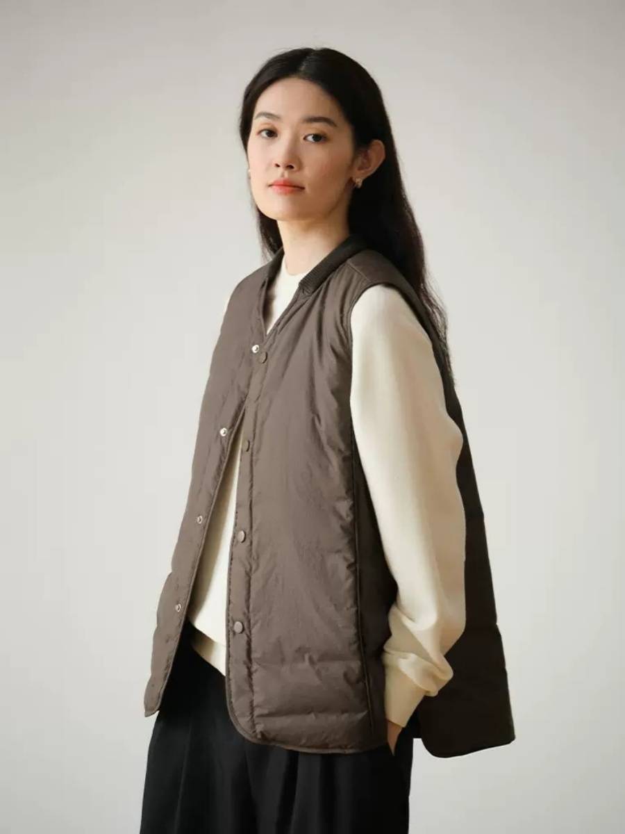 95 White duck down down vest female autumn and winter vest jacket