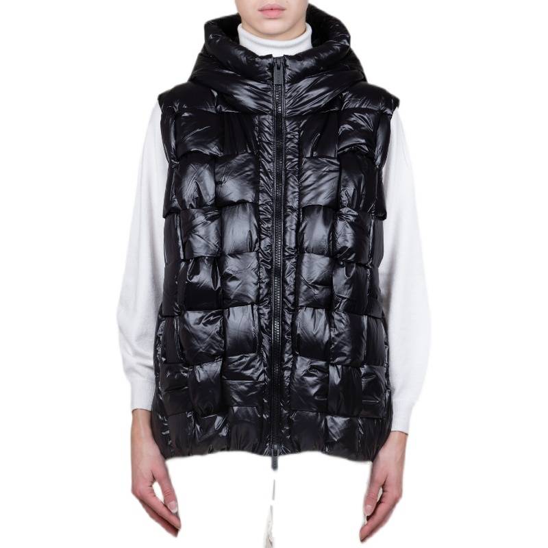 Super fluffy hooded pine casual horses clip vest