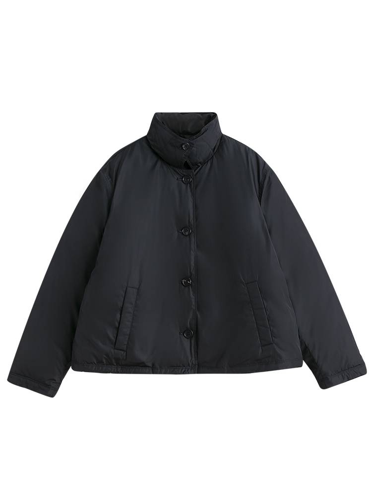 Miss Harbin Winter New Simple Simple Short Short Neck 90 White Duck Volume Windproof Bread Bread Pills Female