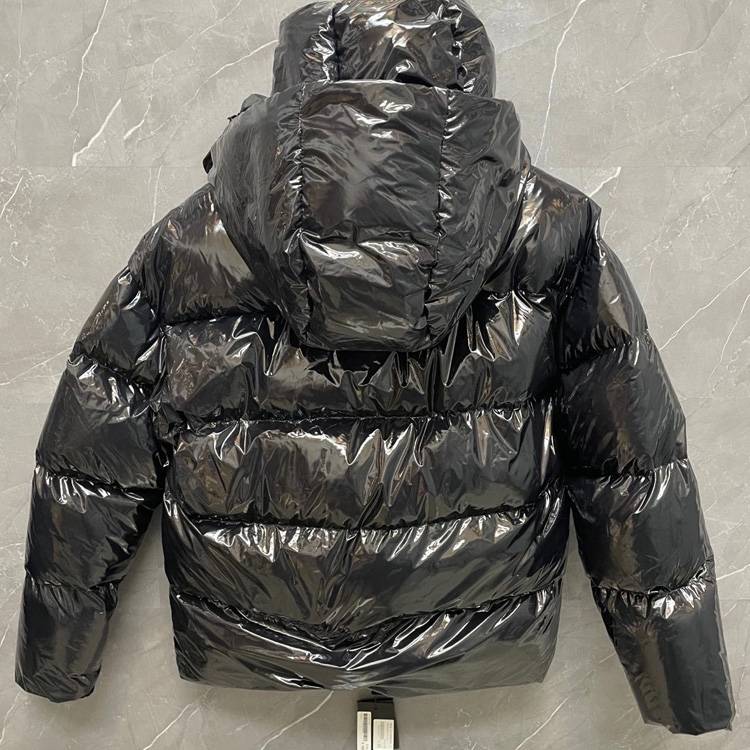 DSQ2 down jacket short new D2 fake two pieces of thickened warm winter trend shiny noodle hooded coat men