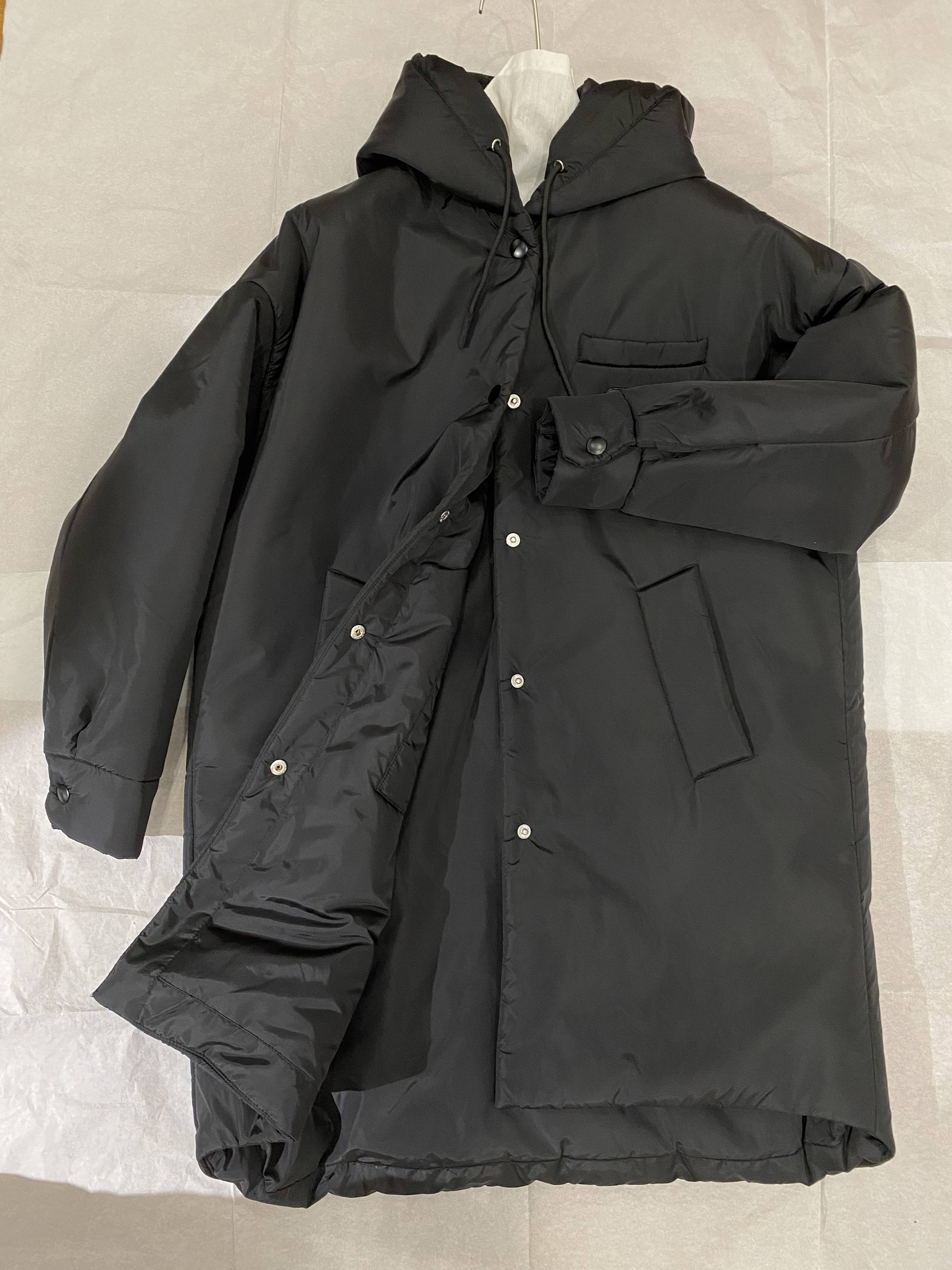 23 Autumn and Winter new hooded black long down jacket good version
