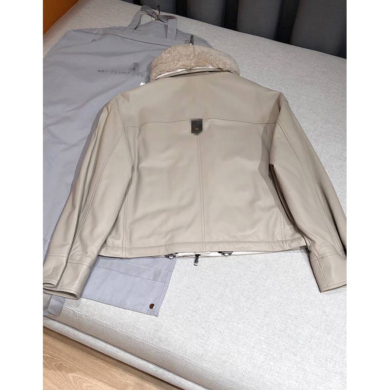23 Winter new high -end female leather jacket jacket jacket leather sheepskin leather is simple and loose and versatile