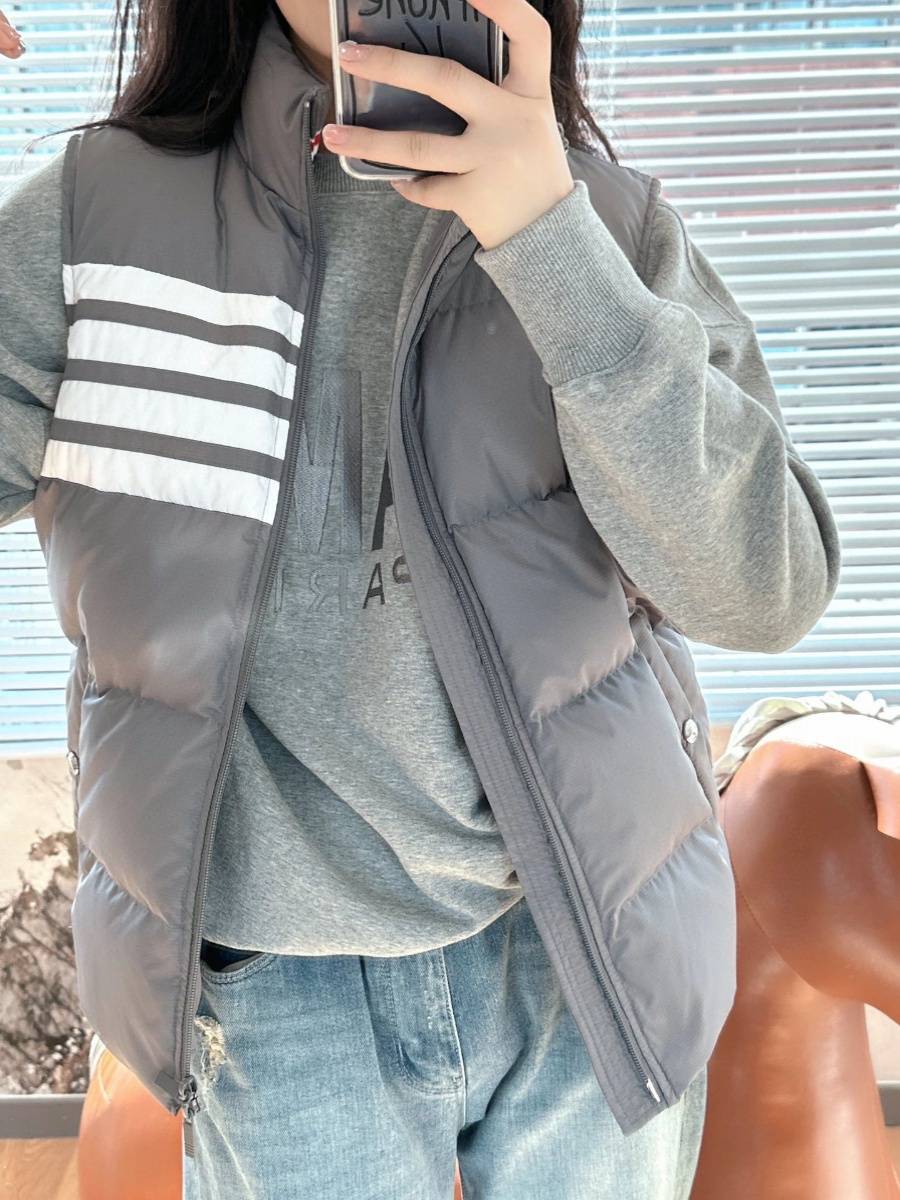 Short -end collar tide brand down vest