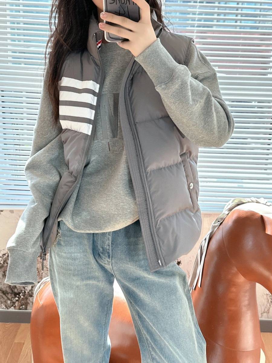Short -end collar tide brand down vest