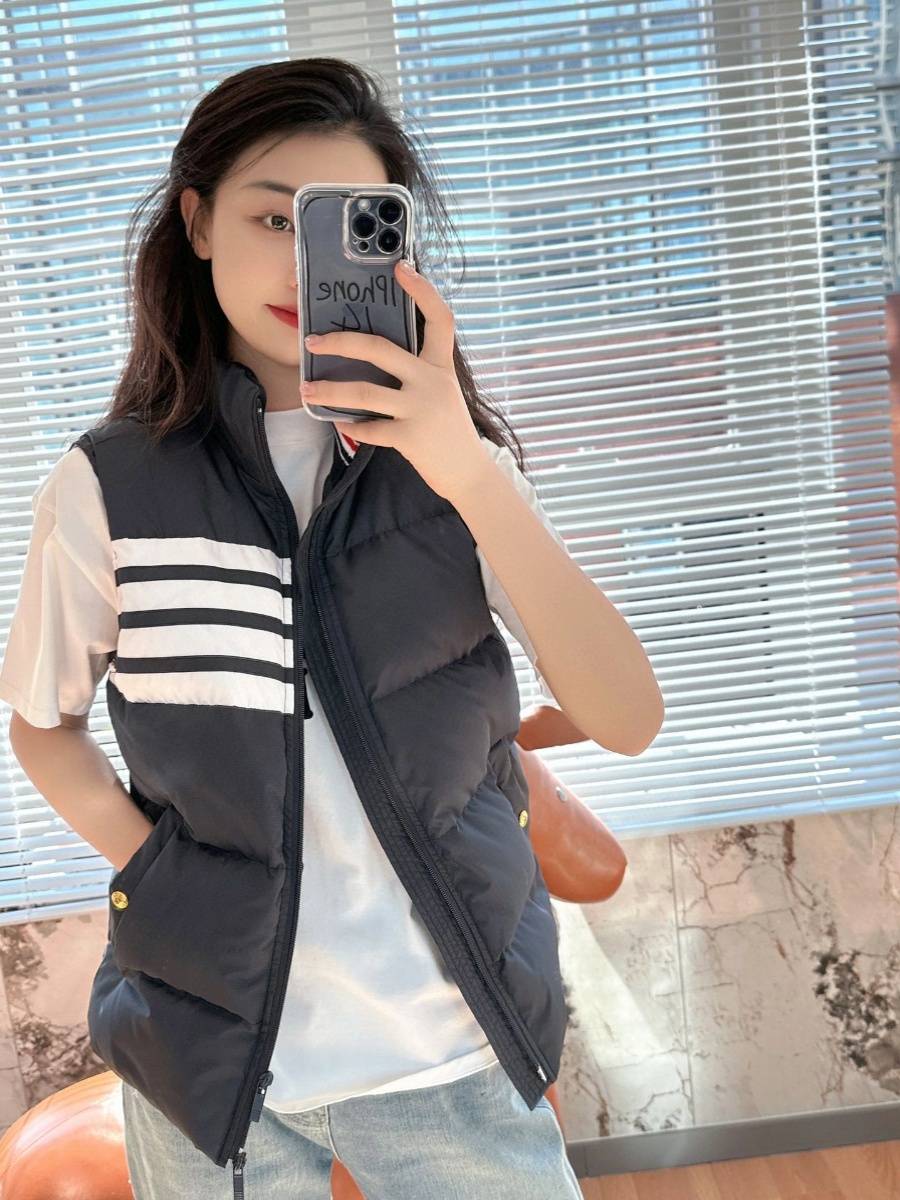 Short -end collar tide brand down vest