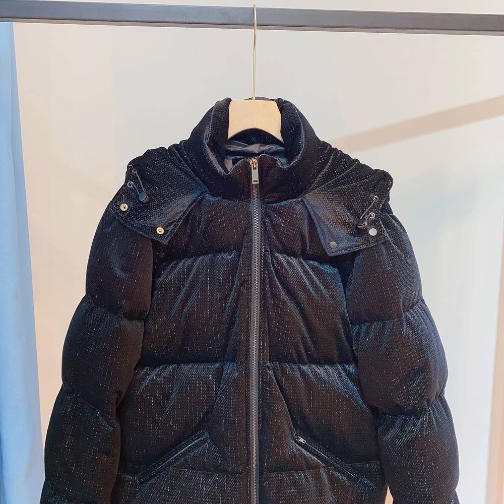 Super Dark Flash 90 White Goose Velvet Silver Silver Velvet Plumber Tie Hat Glotter Velvet down jacket Winter