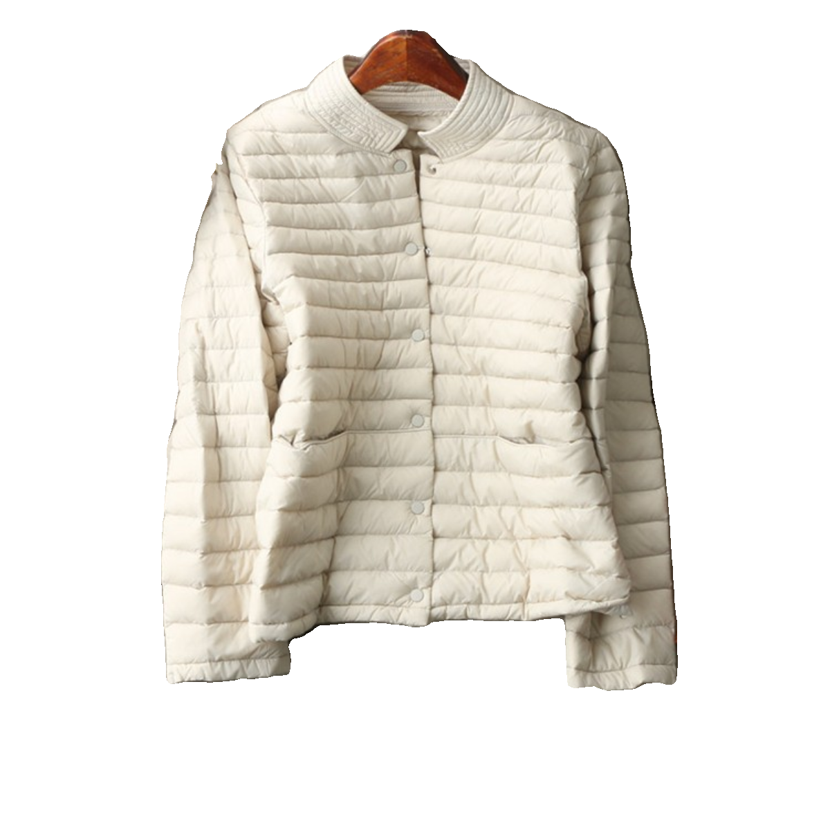 90 white duck down without running hair standing collar down jacket girl