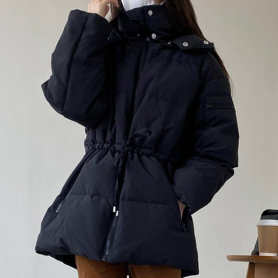 Lost money to clear the goods South Korea Dongdamen Original Single Disassembly Connecting Hooding Waist Duck Duck down jacket Middle Long down jacket female