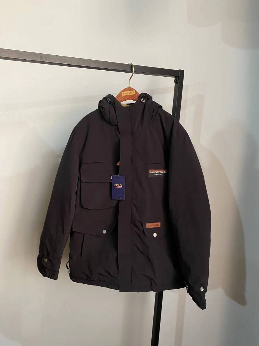 C2-A01 Specials in Winter Men's Outdoor Hooded Casual Plel Holding Warm and Windproof
