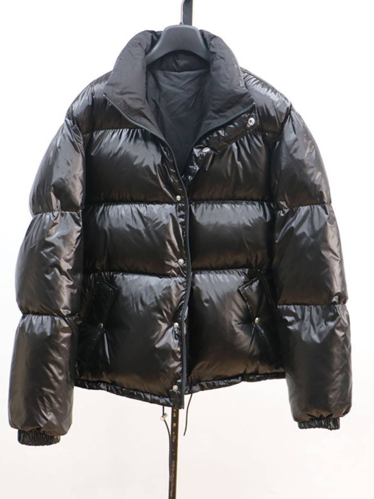 South Korea wearing a down jacket female 2023 new thickened women's bun clothes short winter double -sided double -sided jacket