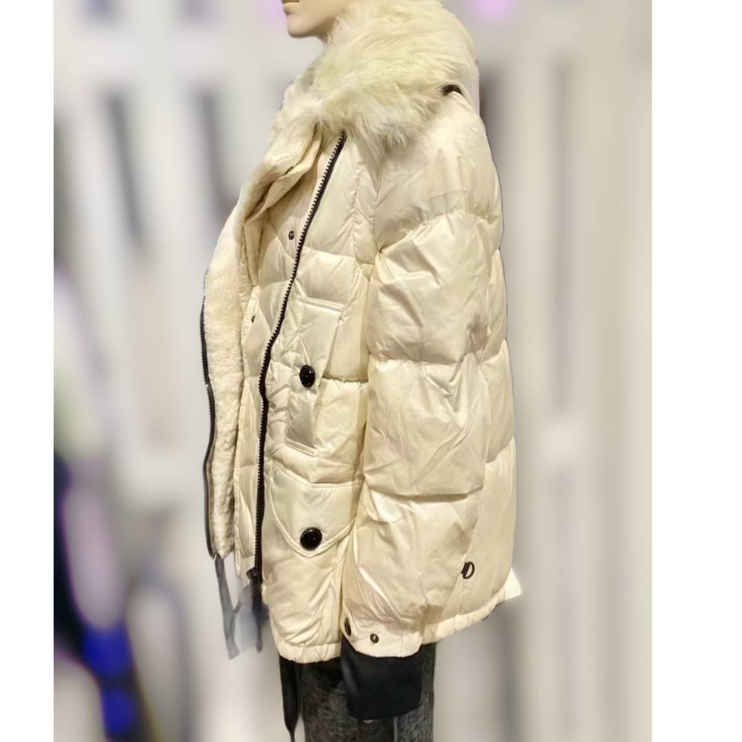 Down jacket removable sleeve lapel 90 goose down jacket