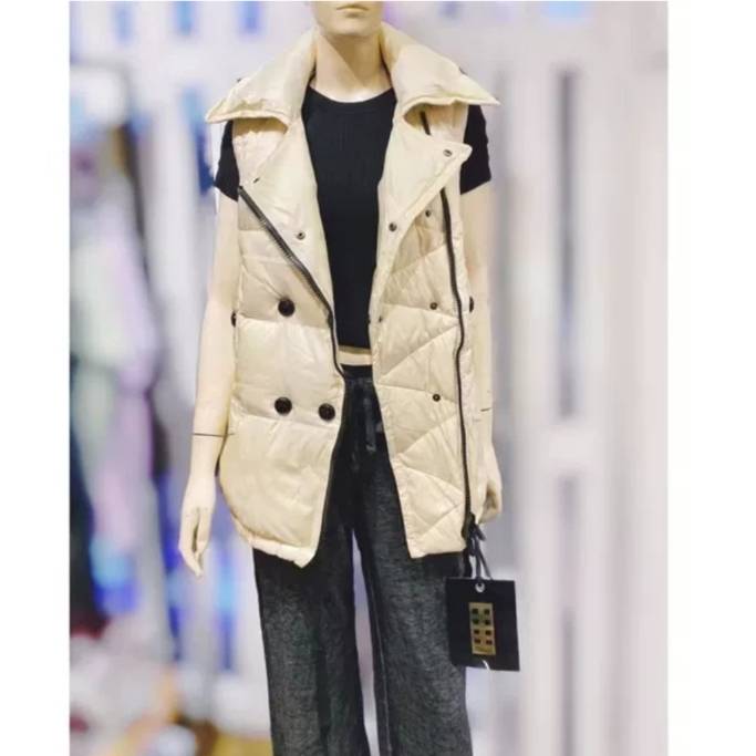 Down jacket removable sleeve lapel 90 goose down jacket