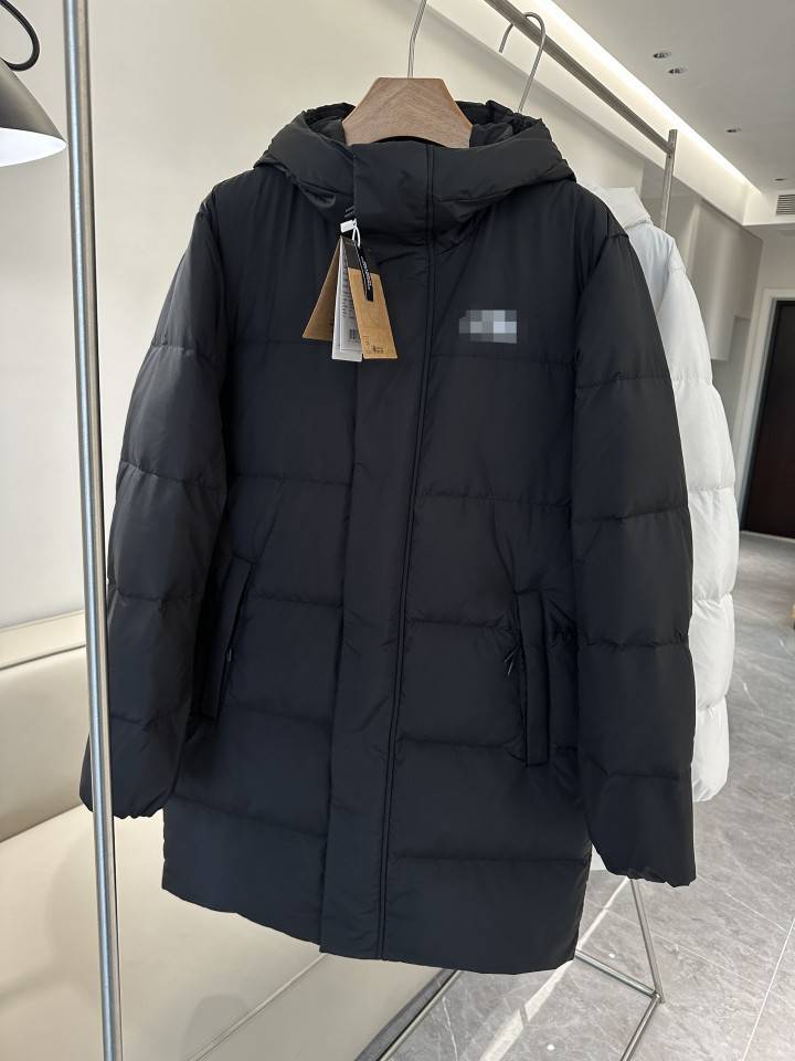 Permade long down jackets, hoods, versatile medium long down jacket over knee slim long down jacket