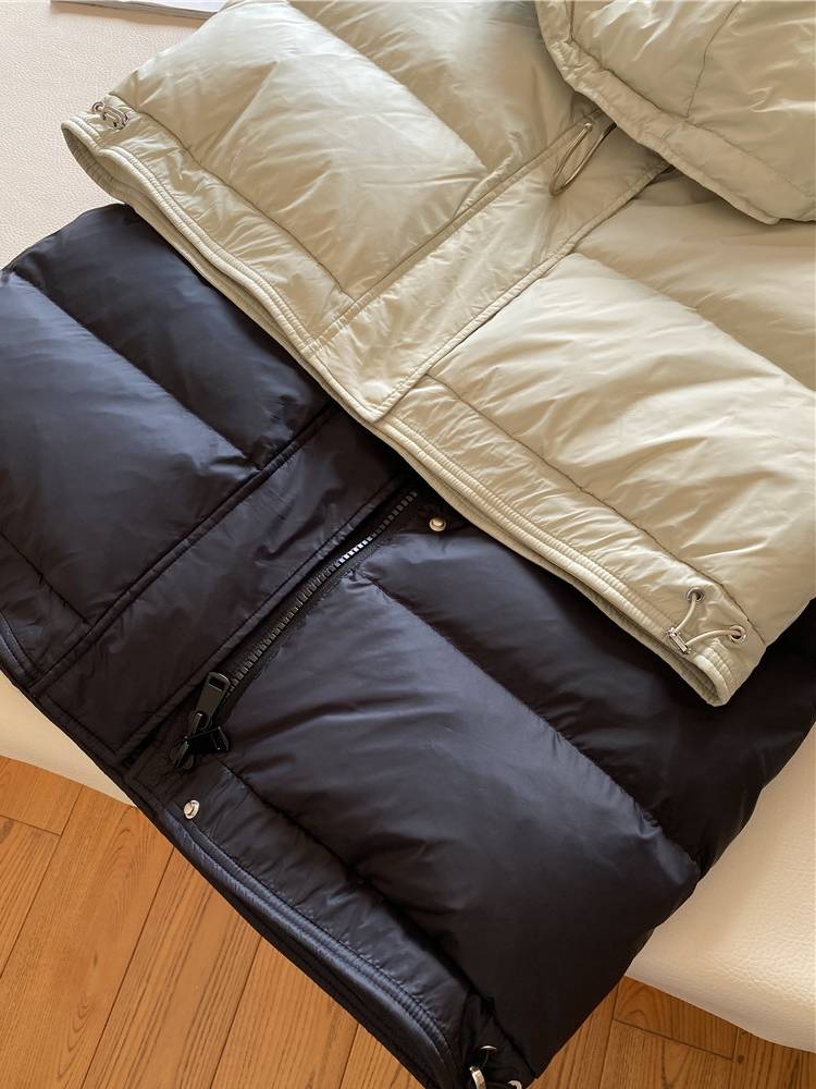 Korean version of long white duck down jacket