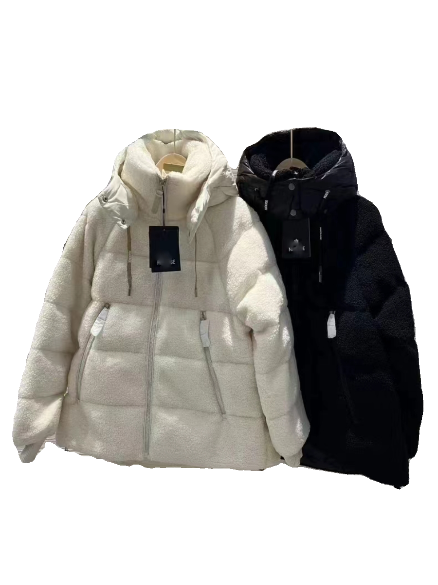 Modern order, dedicated to MA*CK90 white duck duck 800 pimple teddy hooded thickened down jacket couple