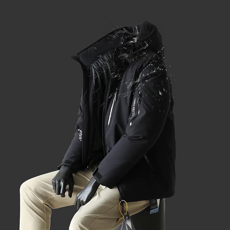 Disassembered hooded 95 White Goose Velvers Wind Waterproof
