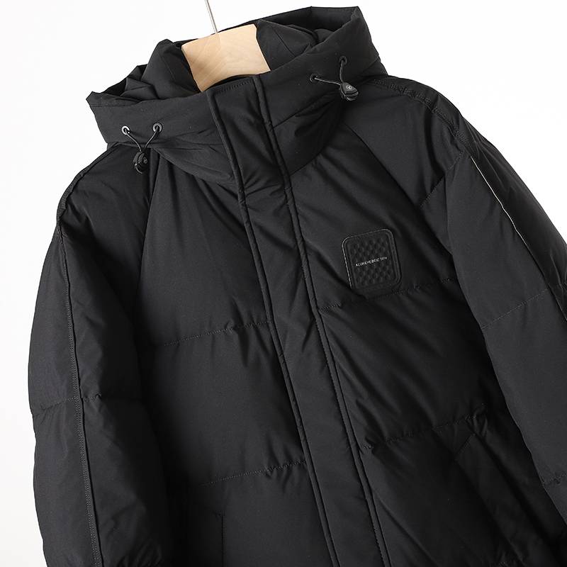 Other casual hooded hooded long high -charged down jackets