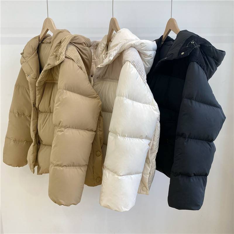 Order big -name European women's super thick warmth 90 white goose velvet light core pink bread down jacket female winter