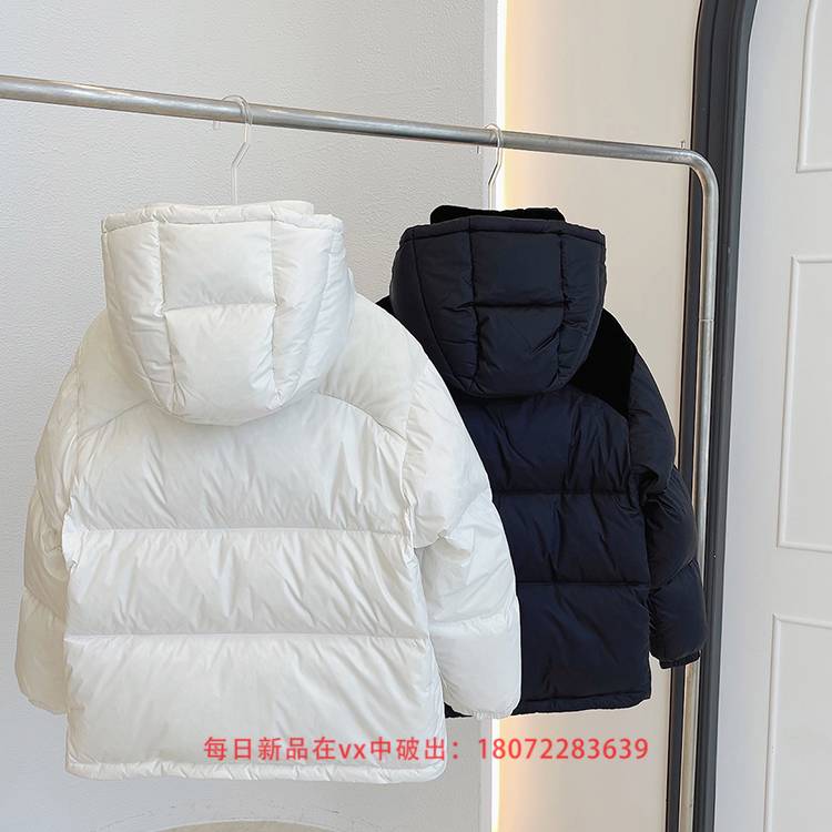 2023 autumn and winter new products short ladies hooded stitching down jacket jacket jacket