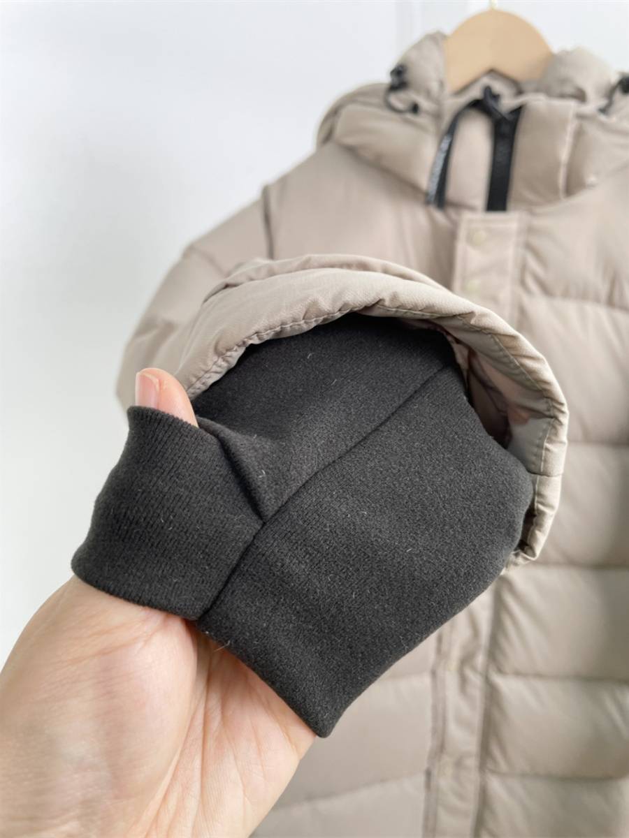 Extremely cold goose velvet jacket thickened hooded down jacket