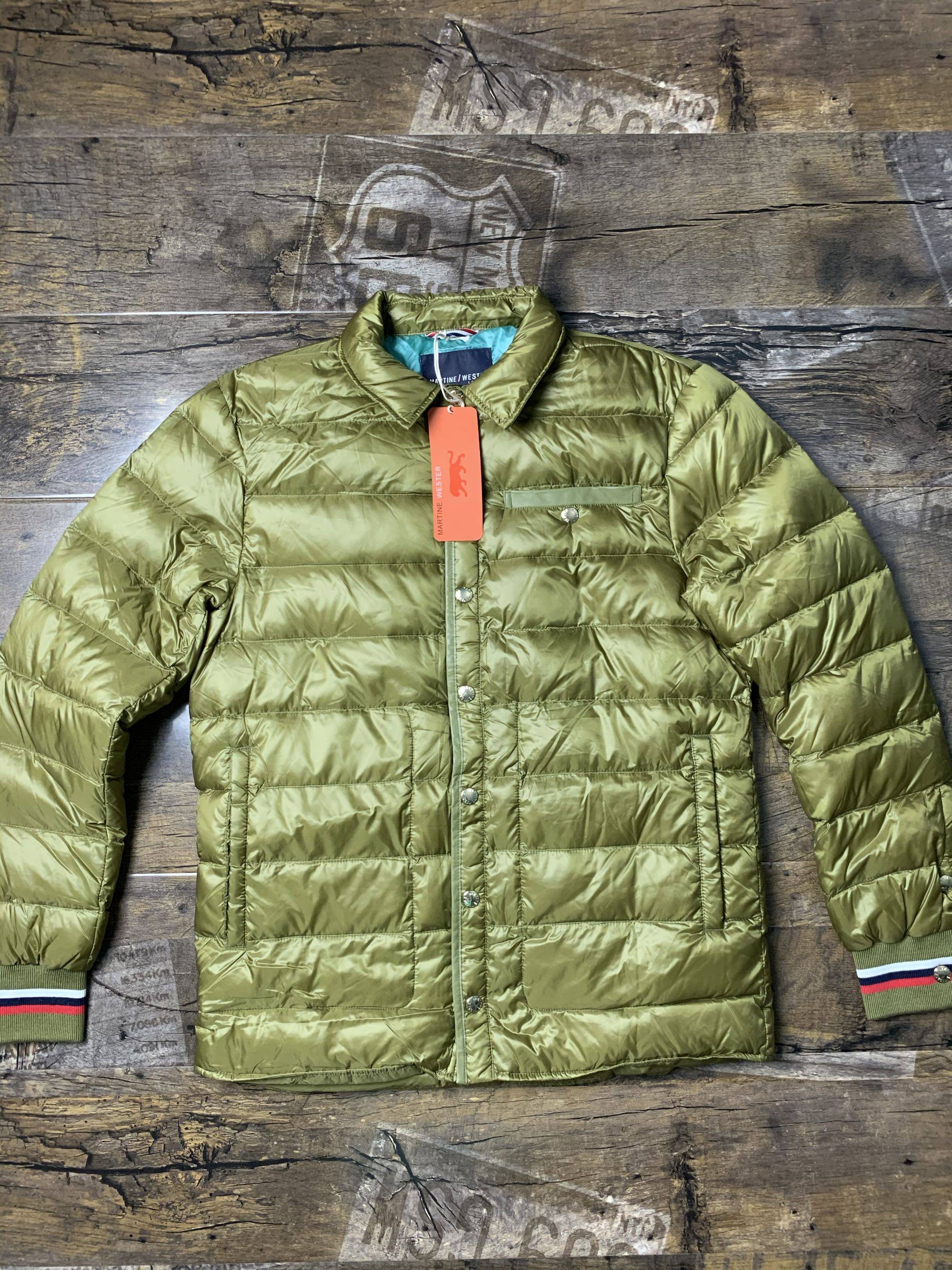 Men's Martin down jacket trendy men's shirt style velvet down jacket