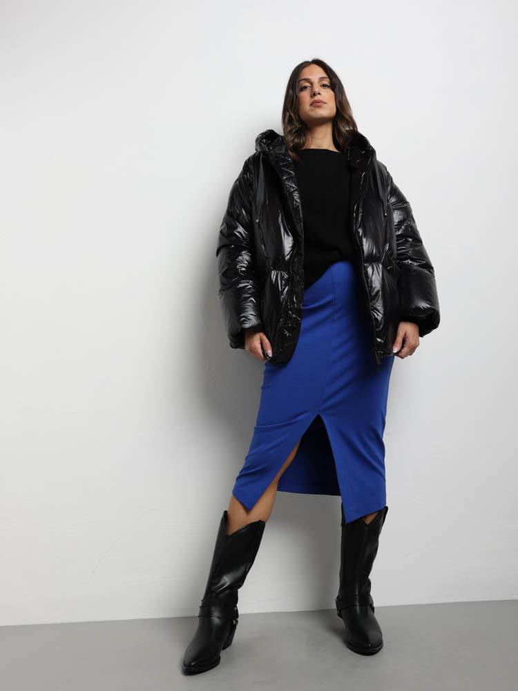 Short -hood -resistant and moisturizing down jacket fluffy and warmth