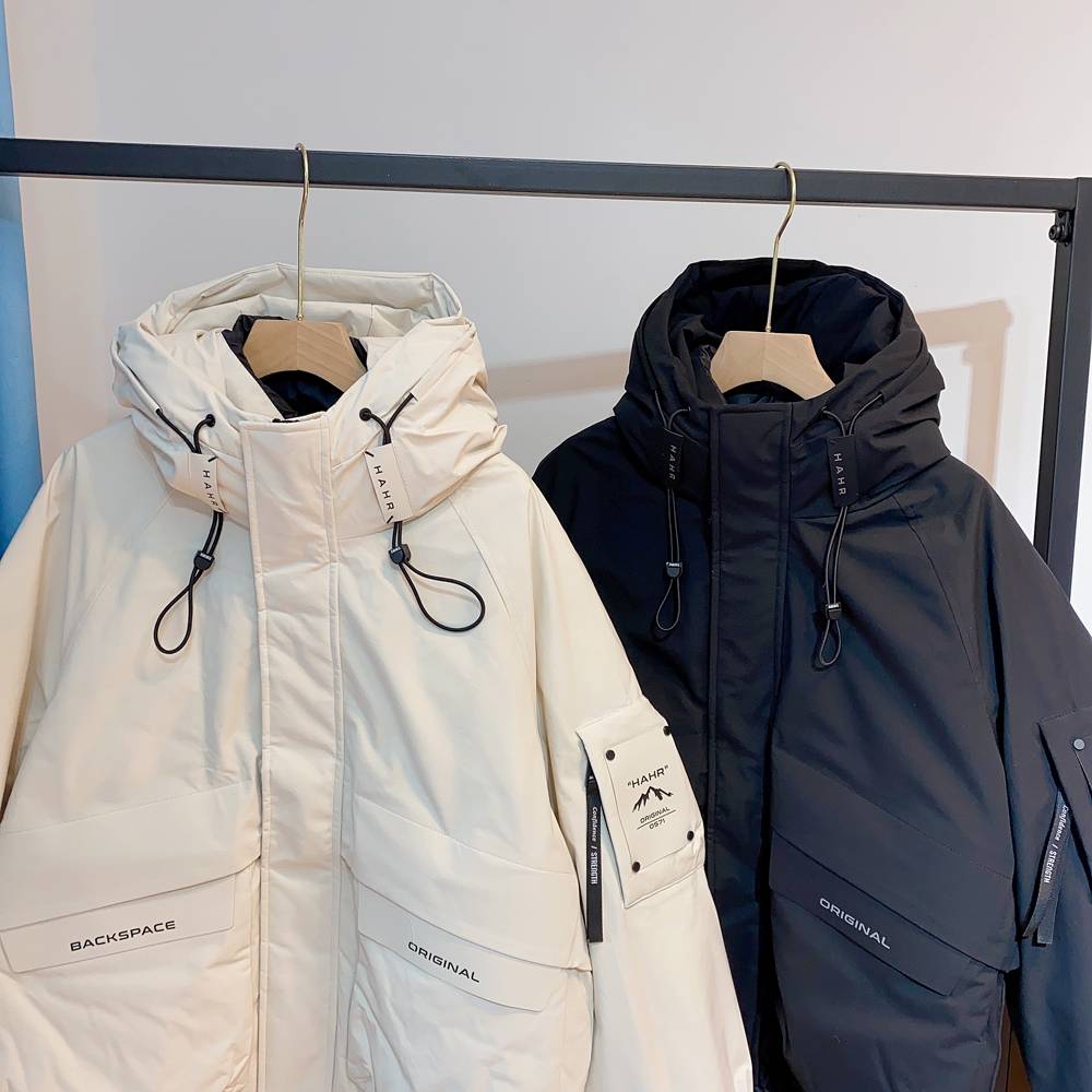 Tower -tower high -end 90 white duck down three -anti -hooded jacket, down jacket, men's winter thickened jacket