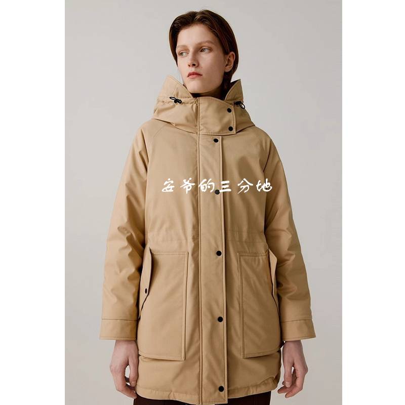 Long down jacket waist hooded pie to overcome thick