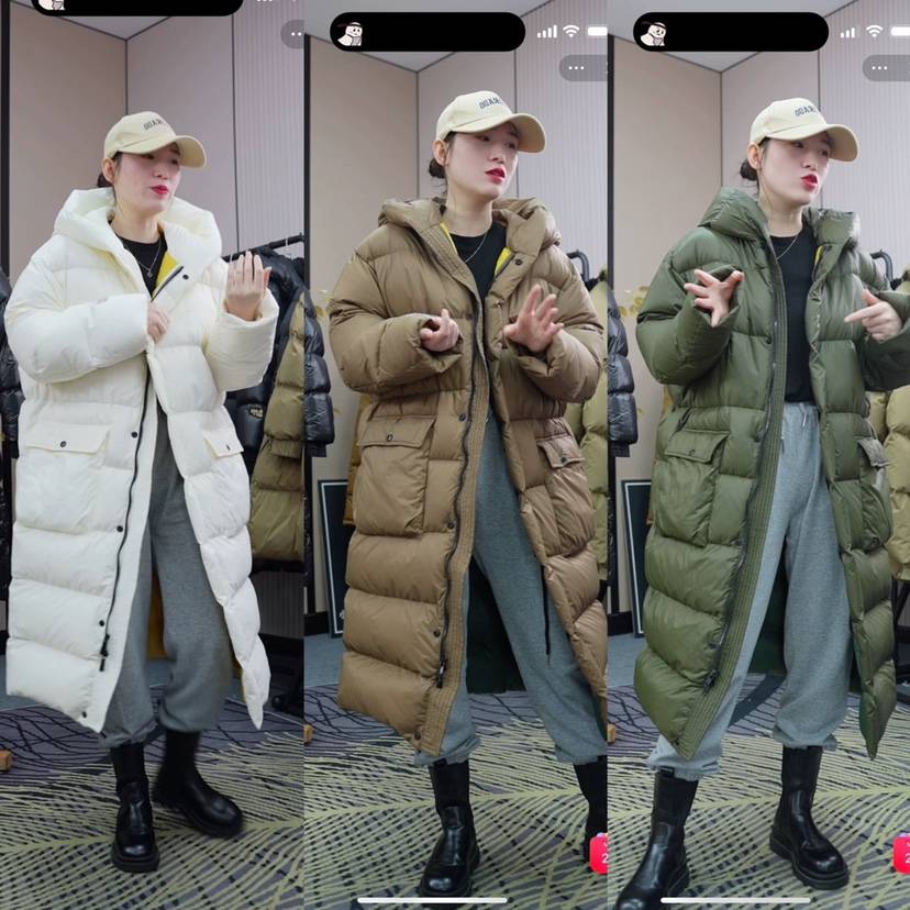 DPLOY down jacket light luxury store high -definition three -color leakage inner bilots to fight color