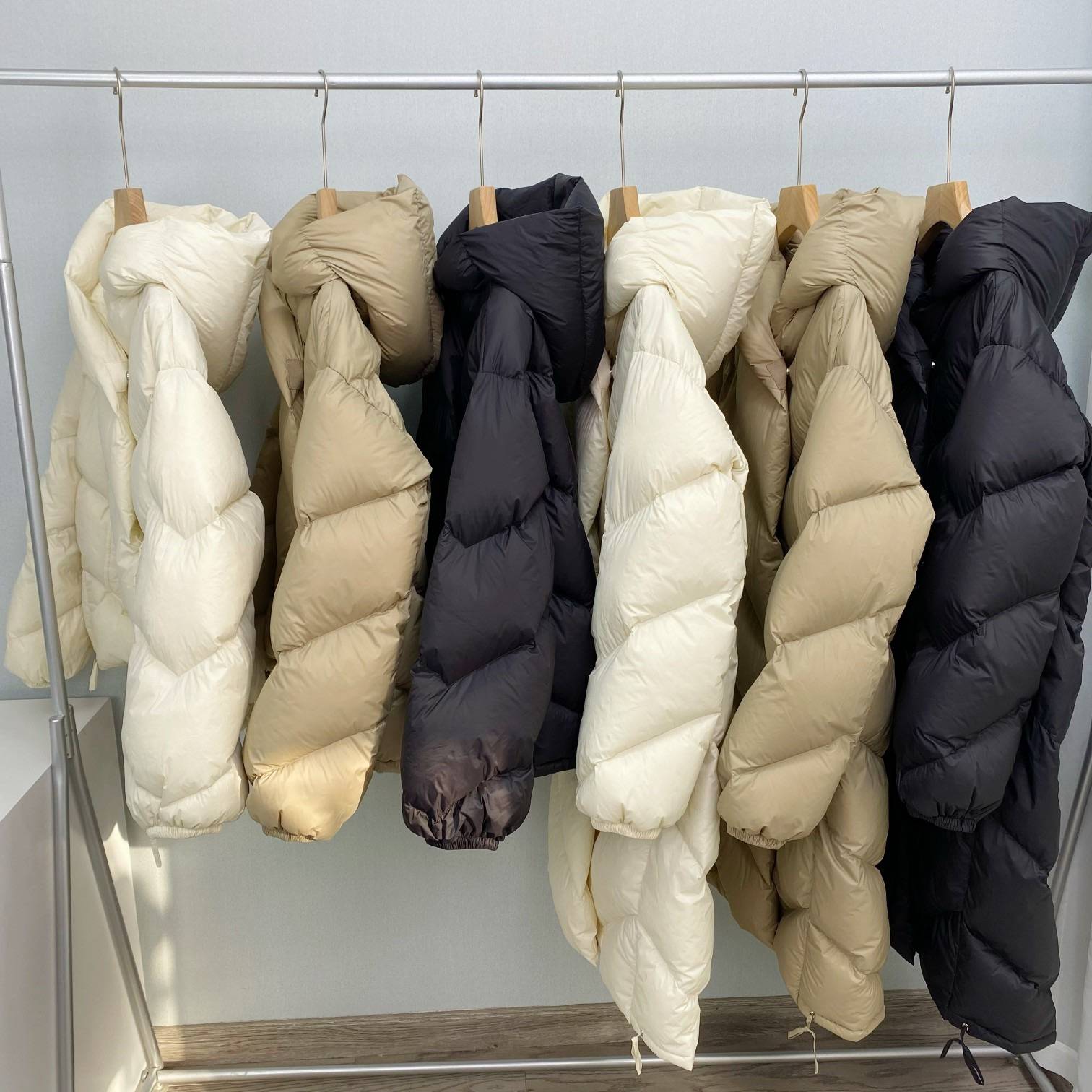 Loose long down jacket 90 white goose down jacket