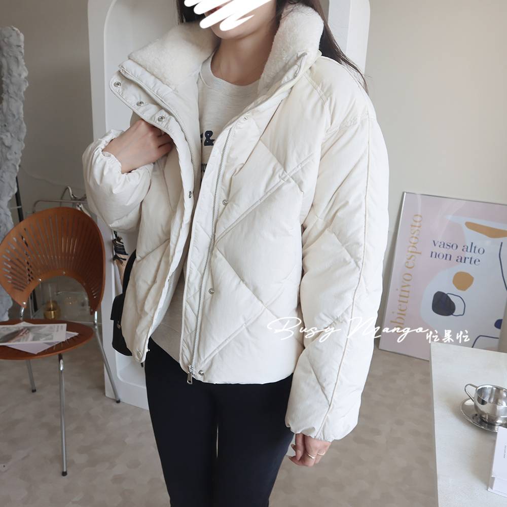 Thick baseball uniform down jacket jacket