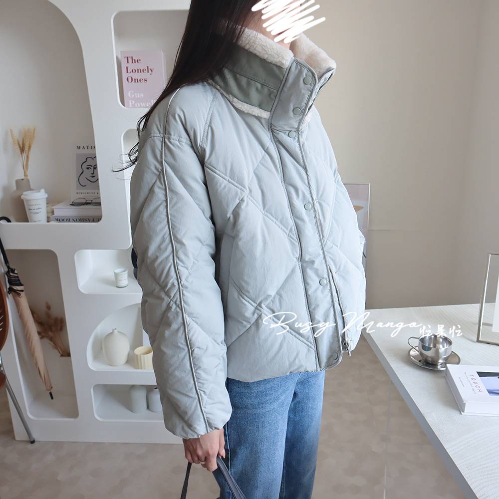 Thick baseball uniform down jacket jacket