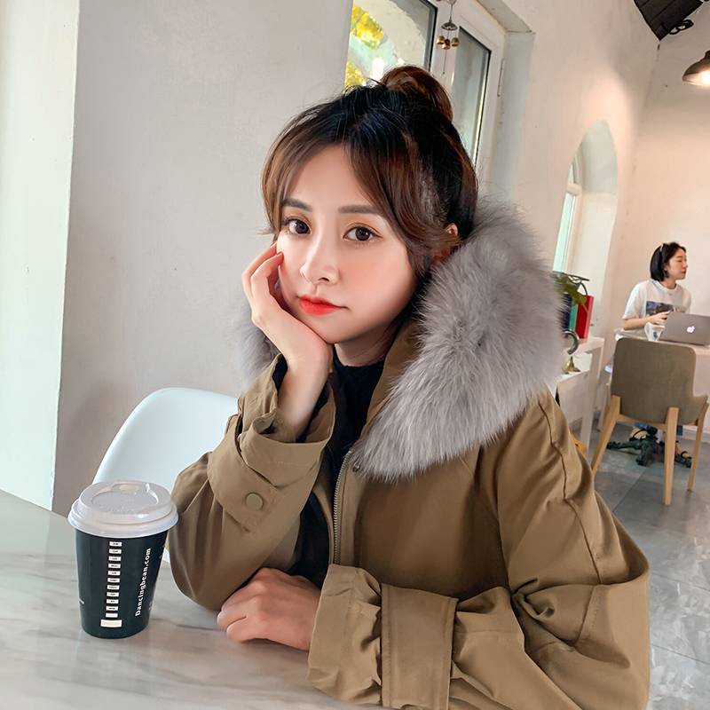 2020 Winter New East Gate down jacket Female medium -long worker in the middle of the work, plus hair thick fashion cotton jacket