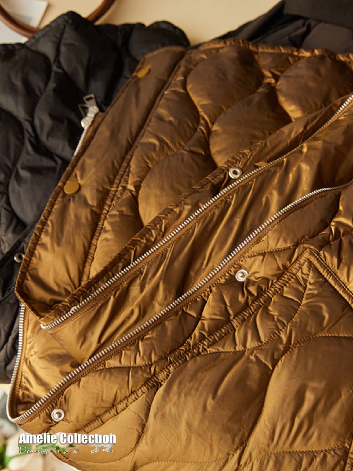 Duck down warm long hooded down jacket coat jacket