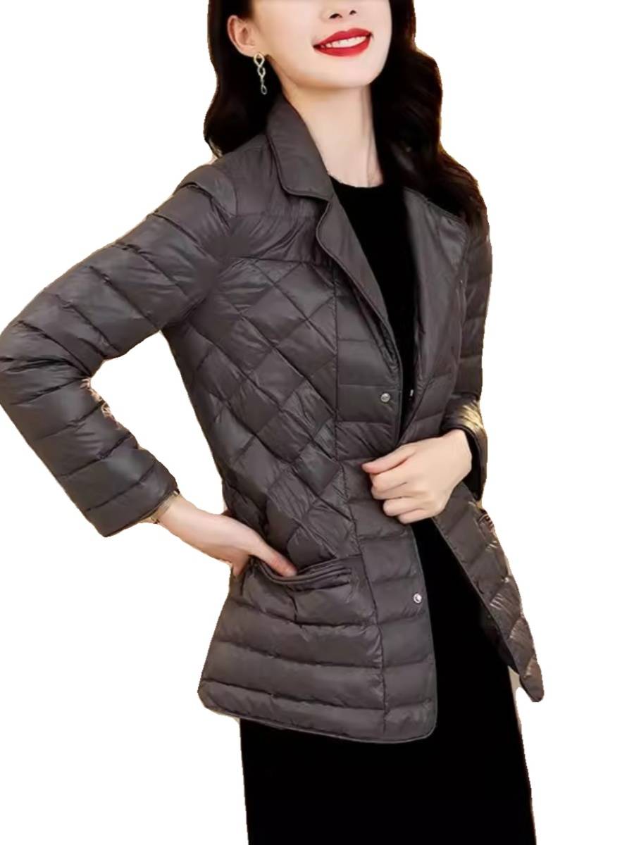 Linger down jacket female white goose velvet jacket