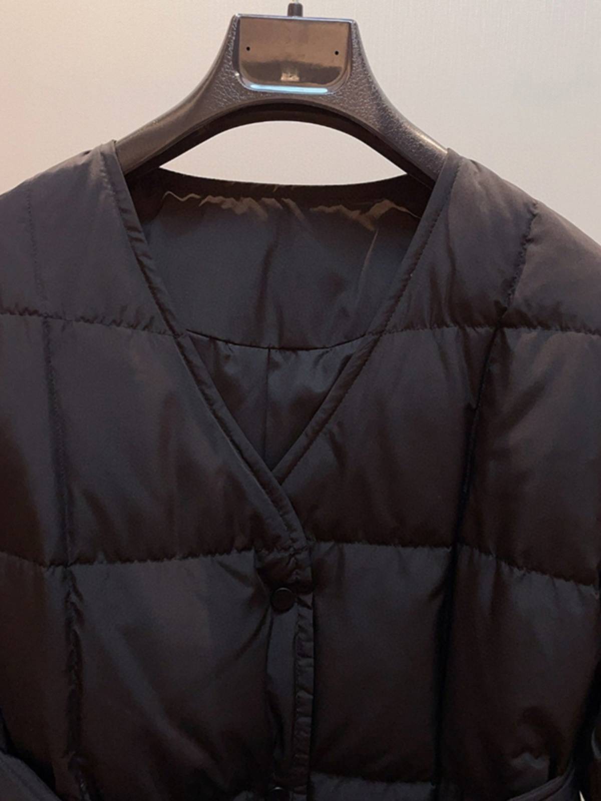 New 90%white duck down wool wool shawl belt down jacket