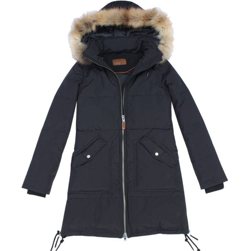 Nordic outdoor windproof waterproof mid -length down jacket