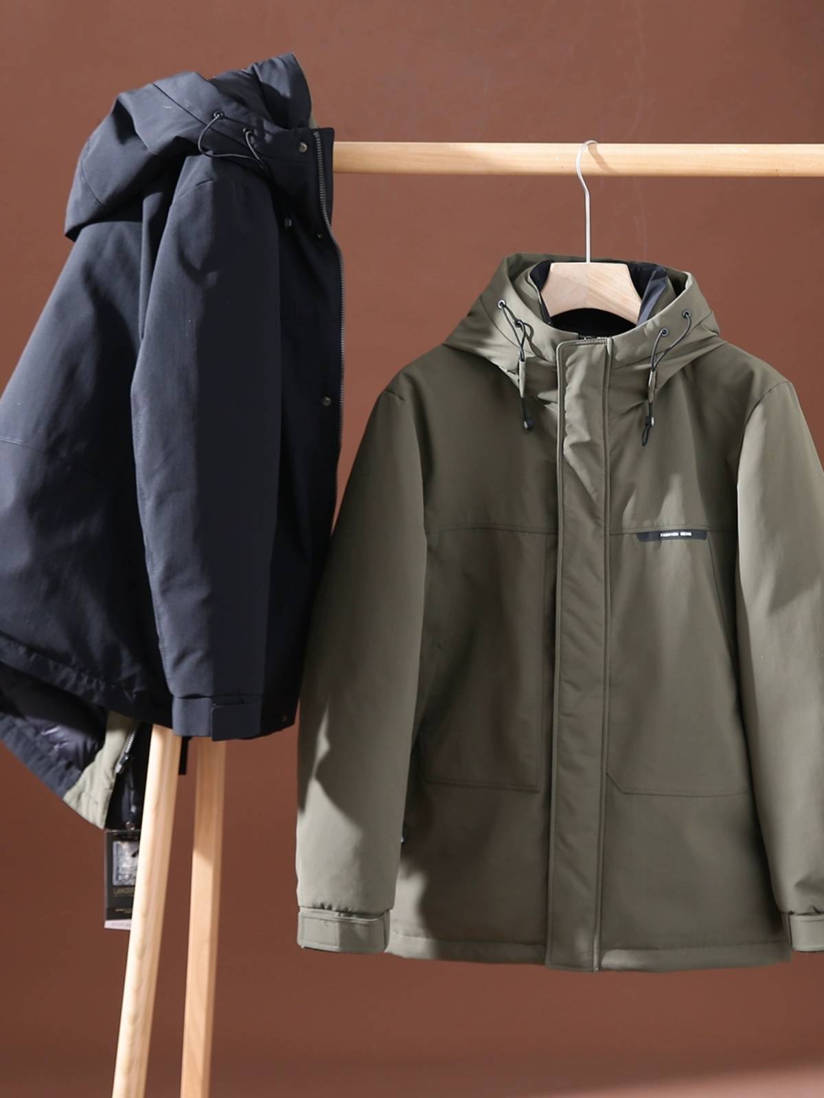 Winter men's business casual hooded down jacket jacket