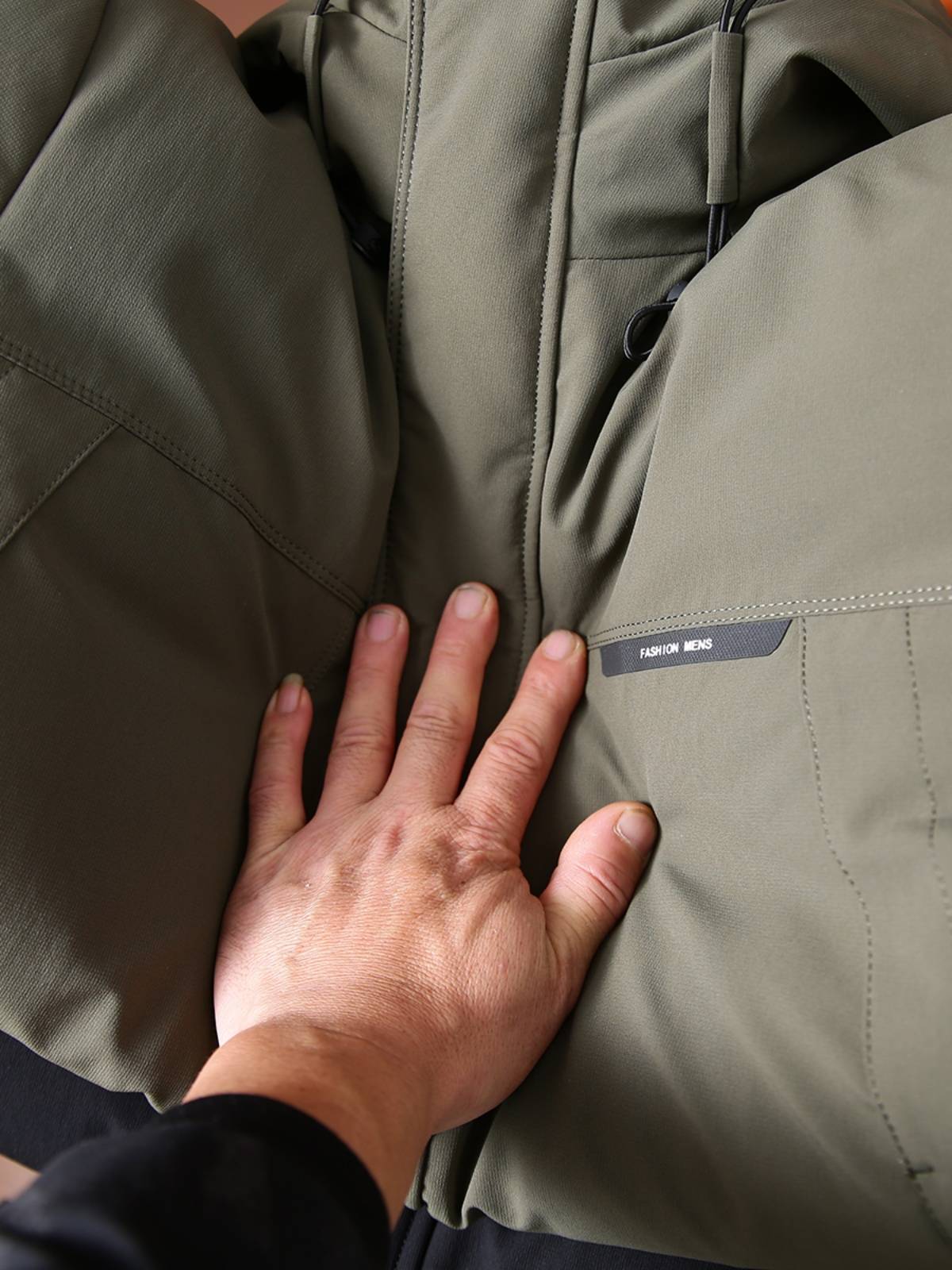 Winter men's business casual hooded down jacket jacket